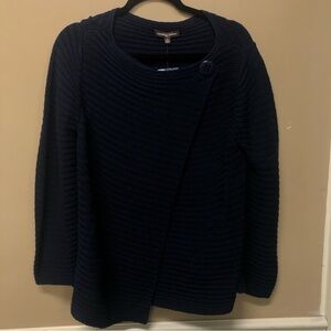 Adrienne Vittadini Chunky Knit Sweater Dark Blue Size M NWT